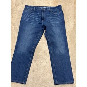 Nautica Straight Fit Mens Jeans Blue Wash Size 40 x 30
